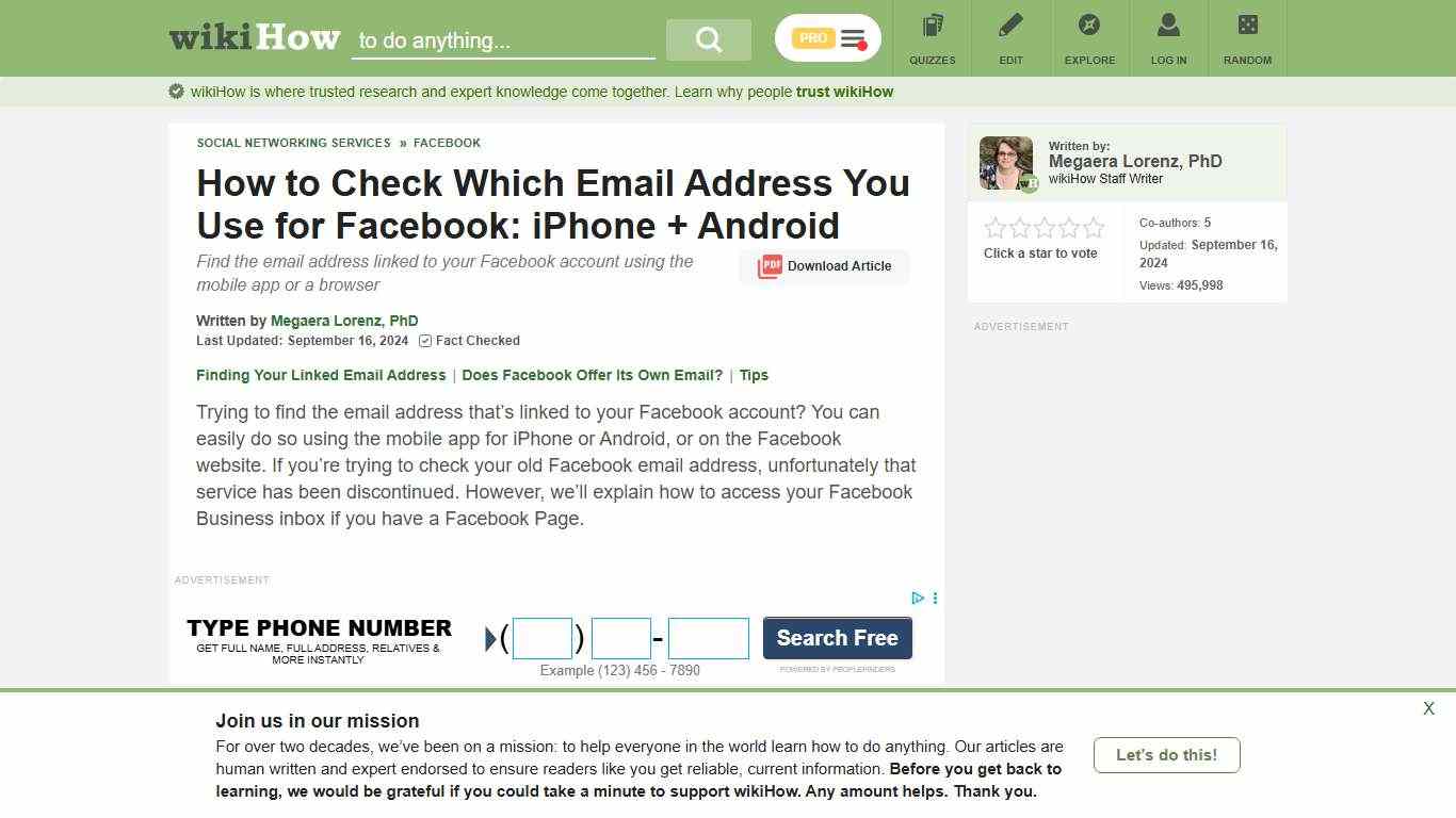 Find the Email Address for Your Facebook Account: Mobile App
